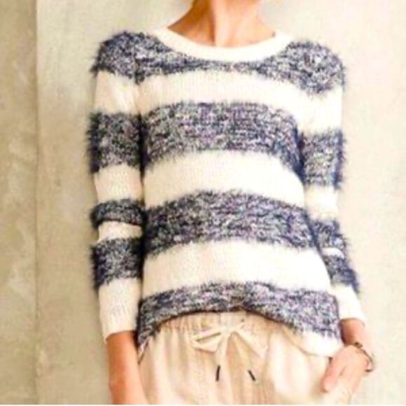 Tabitha eyelash striped sweater - Picture 1 of 5